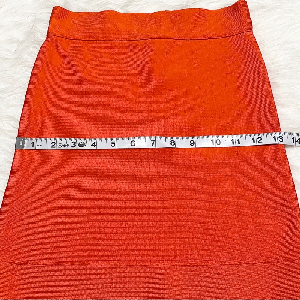 BCBGMAXAZRIA Orange Bandage Skirt - Picture 3 of 5